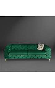 Buy green chaise longues and get the best deals at the lowest prices on ebay! 3 Seater Rhea Sofa Design Art Deco In Emerald Green Velvet