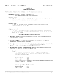 Module 3 Law Of Contracts