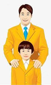 الأب وابنه human drawing men dress father and son