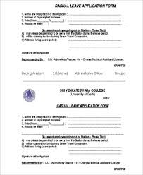 I will surely join back my duty on 6th february 2021. Free 7 Casual Leave Application Samples In Ms Word Pdf