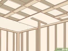 You hang it on the studs. How To Install Ceiling Drywall 12 Steps With Pictures Wikihow