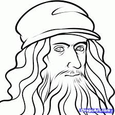 La mona lisa para niños. Leonardo Da Vinci Coloring Pages Coloring Home