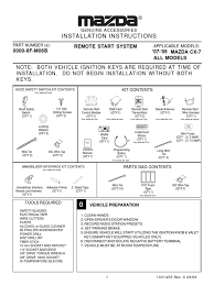 Mazda genuine accessories vehicle remote start system owner's manual. Mazda Remote Starter Install Electrical Connector Ignition System