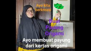 How to fold a traditional origami crane. Membuat Payung Origami Tema 8 Peristiwa Alam Subtema 3 Musim Penghujan Materi Kelas 1 Sd Youtube