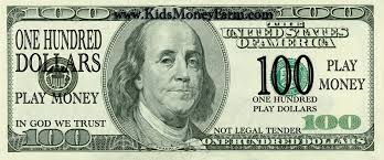 Fake Play Money Templates Kidsmoneyfarm Com 100 Dollar Bill Play Money Dollar Bill