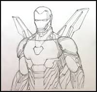 Use the entire sheet of paper to draw the iron man as it is easier to work on a larger drawing. How To Draw Iron Man Characters Drawing Tutorials Drawing How To Draw Iron Man Illustrations Drawing Lessons Step By Step Techniques For Cartoons Illustrations