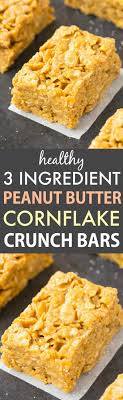 Healthy Peanut Butter Cornflake Bars Vegan Gluten Free Recipe Dairy Free Recipes Easy Peanut Butter Kid Friendly Dessert