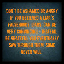 Don T Be Ashamed Or Angry If You Believed A Liar S Falsehoods Liars Can Be Very Convincing Instead Be Grateful You Eventually Saw Throu Liar Phrase Believe