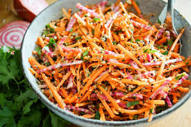 Crunchy Candy Cane Beet And Carrot Slaw With Sunflower Seeds And Sesame Seeds New Cooking Whole Food Recipes Healthy Recipes