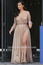 Kim Kardashian Long Sleeve Chiffon Wrap Evening Formal Dress Tcd6245 Formal Evening Dresses Kim Kardashian Wedding Dress Formal Dresses