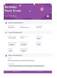 90th birthday party program sample. Birthday Party Event Template Pdf Templates Jotform