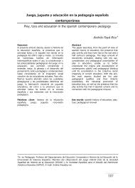 Con selena, la hormiga, los niños pueden aprender el valor del esfuerzo y del trabajo. Pdf Juego Juguetes Y Educacion En La Pedagogia Espanola Contemporanea Play Toys And Education In The Spanish Contemporary Pedagogy