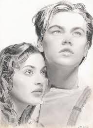 Titanic Fan Art Rose And Jack Drawing Portrait Sketches Celebrity Drawings Cool Pencil Drawings