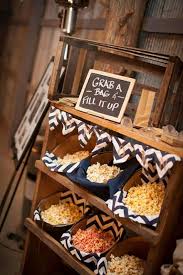 Popcorn Snack Bar As Wedding Food For A Theatre Theme Wedding Snacks Vegan Wedding Food Wedding Popcorn Bar