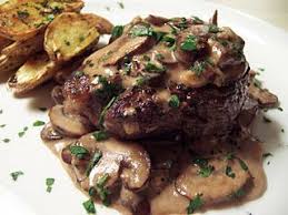 Beef tenderloin steaks with mushroom sauce be the first to rate & review! Beef Tenderloin With Mushroom Brandy Cream Sauce Roasted Truffled Fingerling Potatoes Beef Recipes Recipes Beef Tenderloin