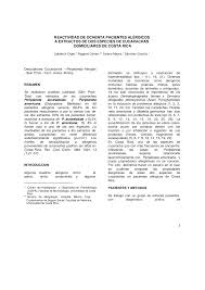 REACTIVIDAD DE OCHENTA PACIENTES ALÉRGICOS A EXTRACTOS DE DOS ESPECIES DE  CUCARACHAS DOMICILIARES DE COSTA RICA