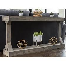 Barb Large Console Table Solid Wood By Del Hutson Designs Gray Walmart Com In 2020 Large Console Table Farmhouse Console Table Small Console Tables