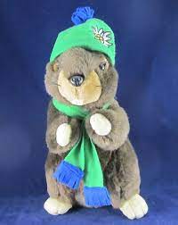 King Plush Stuffed Brown Gopher W Green Hat Scarf Euc Animal Animal Plush Toys Green Hats Animals For Kids
