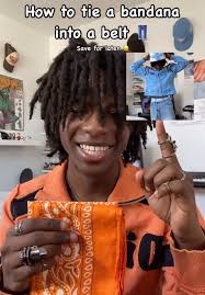 Bandana Tied to Belt