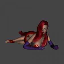 Jessica Rabbit - Sexy Highly Realistic Nude Female Model - Fully Rigged and Animated  3D Model - 3DHunt.co