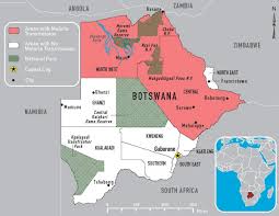 A luxury botswana safari exploring the okavango delta staying at nxebega camp and the stunning sandibe lodge, with excellent guiding and some of the most prolific wildlife viewing anywhere in africa. Botswana Malaria Map Karte Von Botswana Malaria Sudliches Afrika Afrika