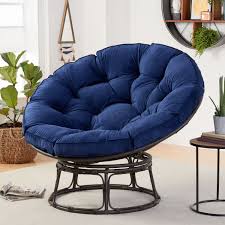 Better Homes Gardens Papasan Chair With Fabric Cushion Navy Walmart Com Papasan Chair Relaxing Chair Outdoor Papasan Chair