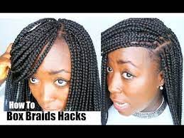 How To Box Braid Your Own Hair Feather Tips And Seal Box Braids Ends Protective Style Youtube Natural Hair Diy Braiding Your Own Hair Natural Hair Styles
