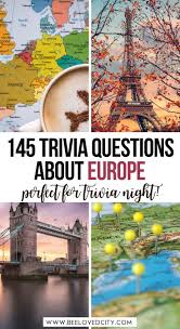 May 21, 2021 · expect questions about celebrities, questions about animals, questions about cheese (yes really) and some sporting trivia thrown into the mix, too. Ultimate Europe Quiz 145 Questions Answers About Europe Beeloved City