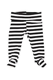 Black And White Striped Tights Outfit Basic Footed Pant In Black And White Stripe With Images White Baby Clothes Baby Tights Baby Leggings