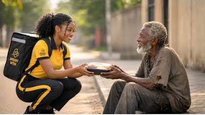 Poor Delivery Girl Bought Food For A Homeless Old Man , Unaware He is The  Billionaire CEO