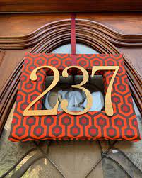 While he was talking with grady, after. The Shining Door Decor Frame Room 237 Door Decorations The Shining Crafty Decor