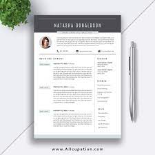 Free professional word resume template. Professional Resume Template Creative Cv Template Word Best Resume Design Cover Letter References Instant Download Natasha Allcupation Optimized Resume Templates For Higher Employability