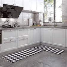 Free shipping on orders $35+ & free returns on all orders. Buy Kimode Black White Buffalo Plaid Kitchen Rug Runner Set 2 Piece Anti Fatigue Cushioned Kitchen Rugs And Mats Non Slip Waterproof Standing Kitchen Floor Mats Black And White 18 X 29 18 X