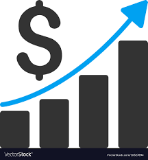 sales growth chart flat icon