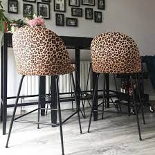 Even on a budget, you can stay stylish during your studies! Leopard Print Heather Bar Stool 65cm Kitchen Counter Stools