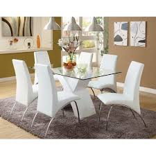 Faust 7 Piece Dining Set Modern Dining Room Set White Dining Room Table Dining Room Table Set