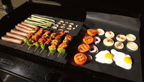 Grill Mats Set Of 5 100 Non Stick Bbq Grill Baking Mats Fda Approved Pfoa Free Reusable And Easy To Clean Work Bbq Accessories Bbq Grill Grill Mats