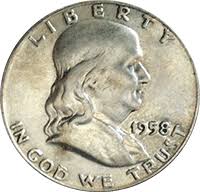 1958 d ben franklin half dollar value cointrackers