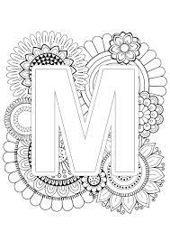 Here you will find coloring pages of our latin alphabet (from a to z). Mandala Letter M Coloring Pages Novocom Top