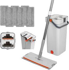 Mopa para Limpiar Azulejos y Paredes Mopa Fregona con Cubo Escurridor Palo  155 CM Fregona Autoescurrible Mopas de Limpieza Suelos Cepillo 6  Almohadillas Microfibra Limpiador y Atrapa Polvo Mop : Amazon.es: Hogar