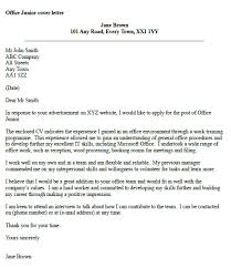 When applying for an office manager position, your goal is to convince the hiring manager that you have the required leadership and administrative skills. Office Junior Cover Letter Example Icover Org Uk