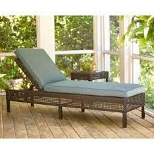 Chaise lounge a comfortable and durable chaise lounge that has got a durable metal frame. Hampton Bay Fenton Adjustable Patio Chaise Lounge With Peacock And Java Cushion D9131 Cush The Home Depot Patio Seating Sets Patio Chaise Lounge Patio Chaise