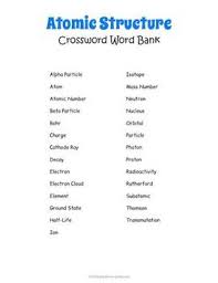 Maybe you would like to learn more about one of these? Atomic Structure Crossword Puzzle Atomic Structure Crossword Puzzle Word Bank
