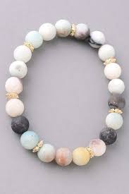 Natural Stone Beaded Bracelet Earth Beaded Bracelets Jewelry Fashion Jewelry