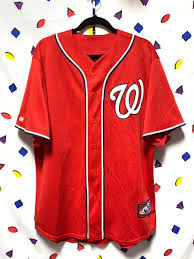 Youth nike trea turner white washington nationals home replica player jersey. Washington Nationals Jersey Mlb Harper 34 Baseball Team Boardwalk Vintage