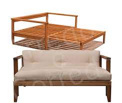 Divano letto matrimoniale con doghe in legno. Divano Letto In Legno Scivolo Con Futon Arredo E Corredo