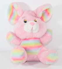 Vintage Plush Pink Stuffed Animal Pastel Rainbow Stripes Heart Nose Americangreetings Pink Stuffed Animals Rainbow Vintage Vintage Plush