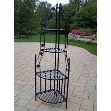 4 Tier Wrought Iron Corner Metal Planter Stand In Black Wrought Iron Plant Stands Iron Plant Stand Planter Stand