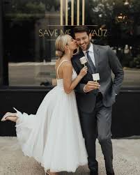 The little white dress is also a casual, comfortable option to wear on your wedding day, or if you plan to tear up the dance floor at your reception 40 Prettiest City Hall Wedding Dresses And Courthouse Bridal Outfits
