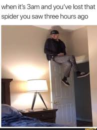 When It S 3am And You Ve Lost That Spider You Saw Three Hours Ago Ifunny Really Funny Memes Stupid Funny Memes Funny Relatable Memes